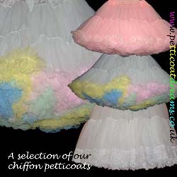 4 chiffon petticoats