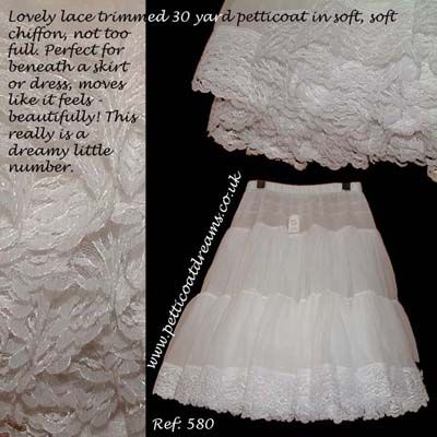 wide lace petticoat